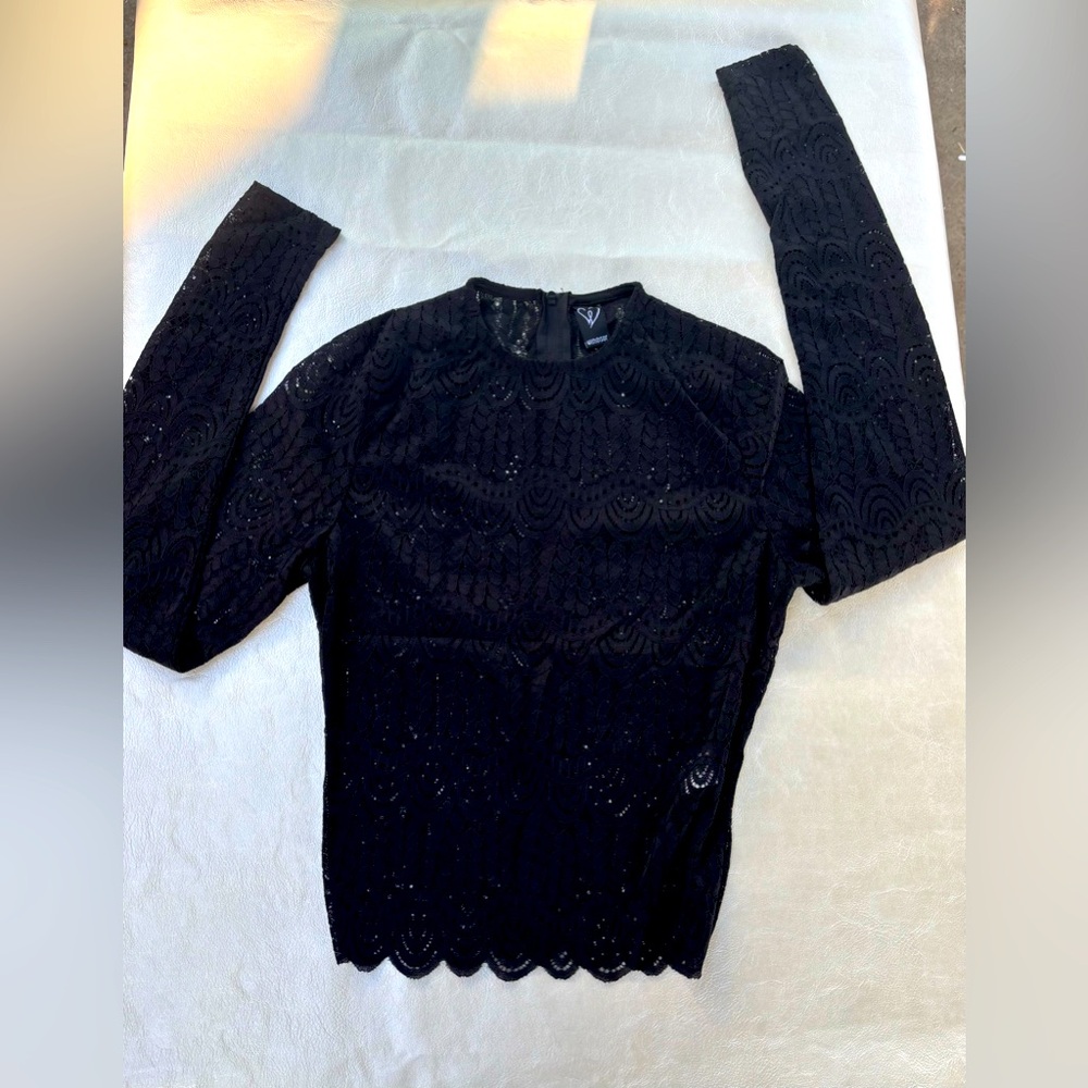 Elegant Black Lace Top